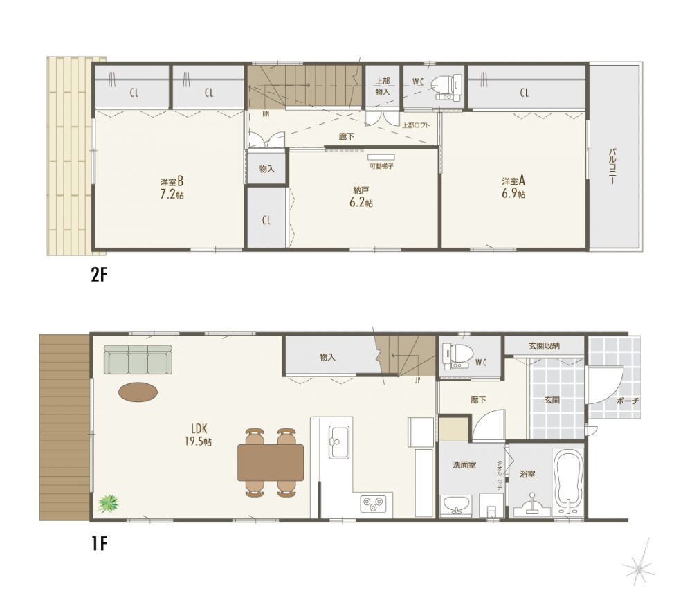 【プロ業務用】間取りプラン集　HOME PLANNING 1000 1500の間取り｜Forest Selection BF｜木造注文住宅・戸建の住友