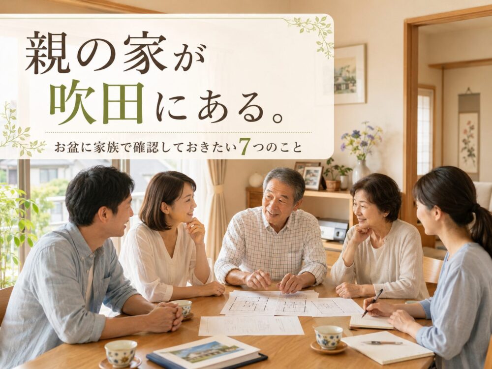 親の家が吹田にある。お盆に家族で確認しておきたい7つのこと