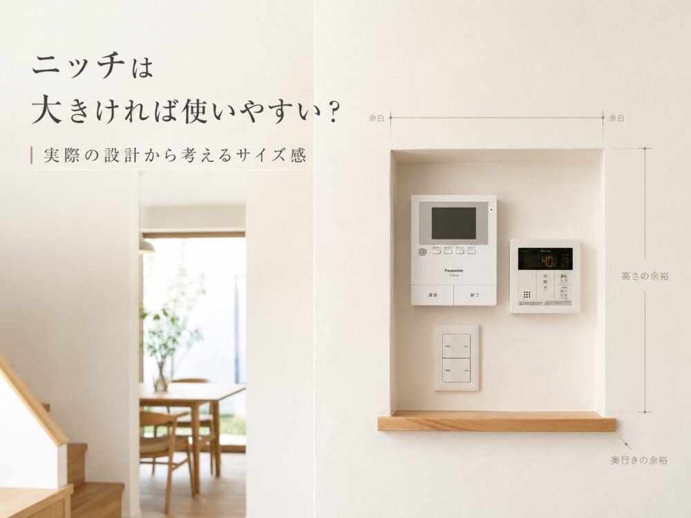 ニッチは大きければ使いやすい？実際の設計から考えるサイズ感