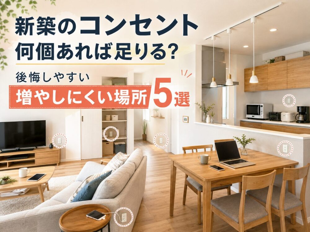 新築のコンセント、何個あれば足りる？後悔しやすい「増やしにくい場所」5選