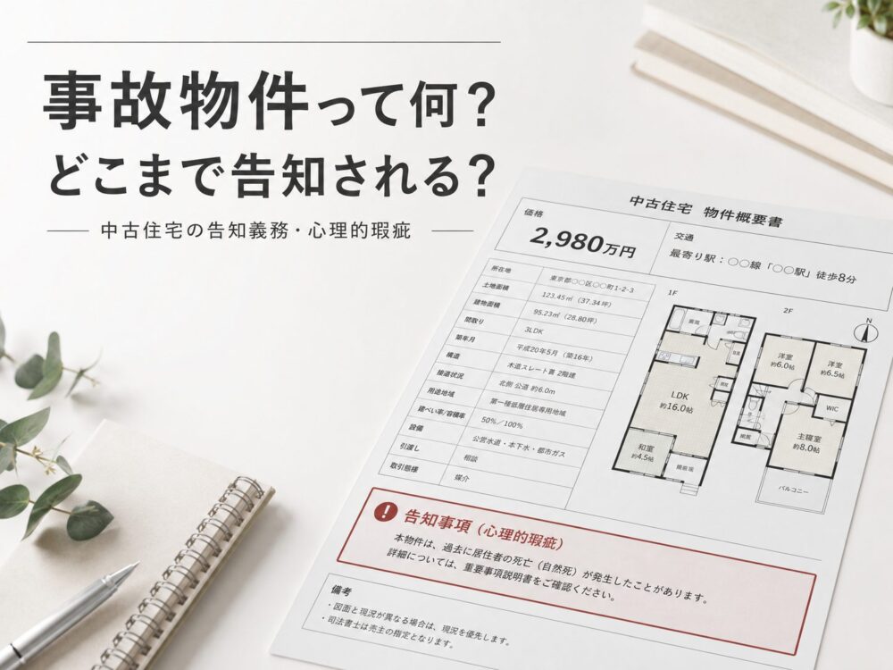 そもそも「事故物件」って何？人が亡くなった中古住宅はどこまで告知される？