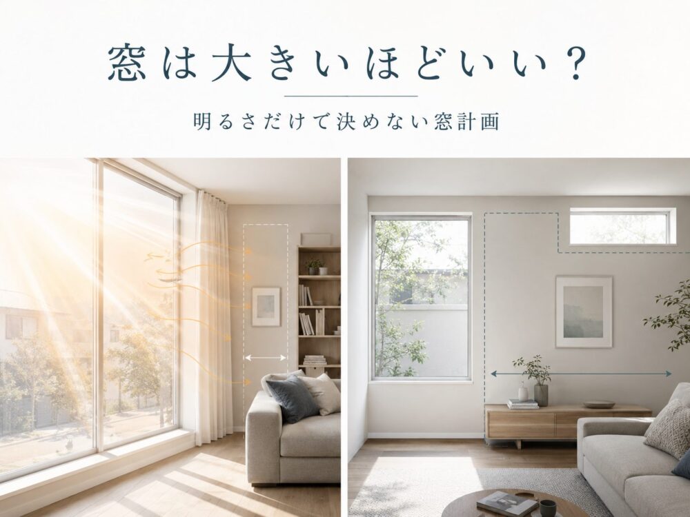 新築の窓、大きければ明るい？真夏の吹田で考える「ちょうどいい窓」の決め方