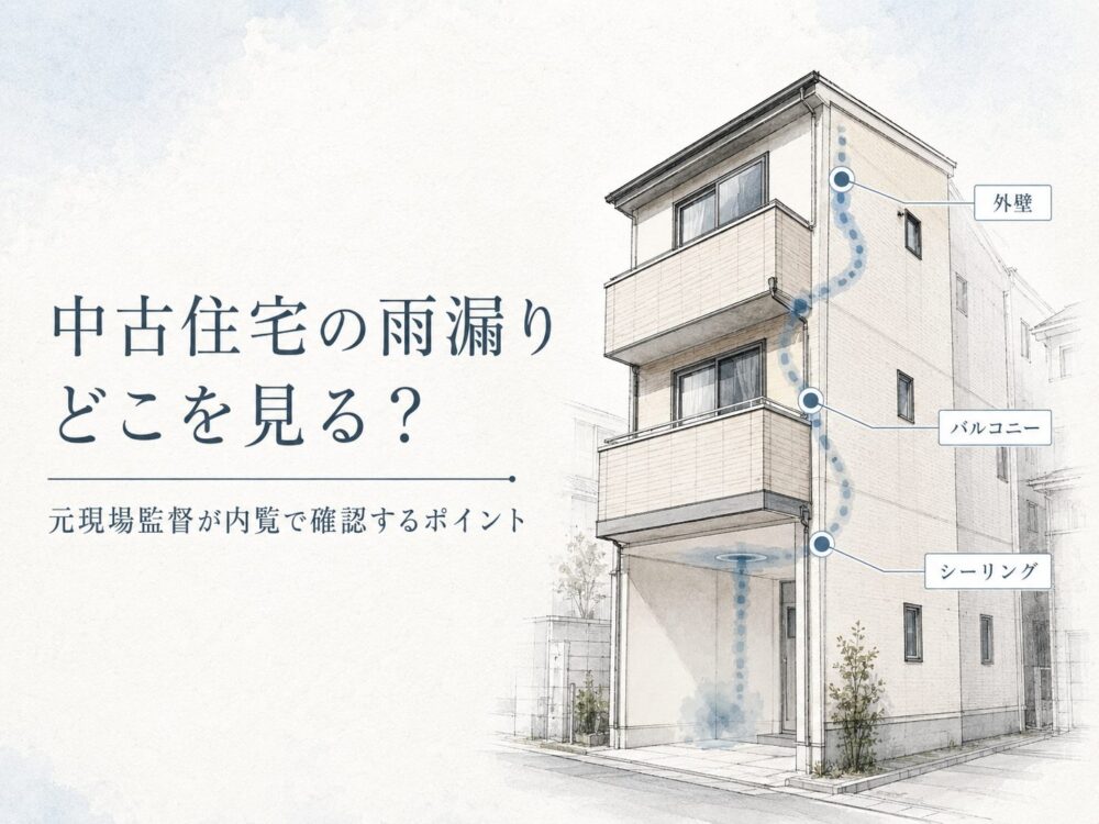 中古住宅の雨漏りはどこを見る？元現場監督が内覧で確認するポイント
