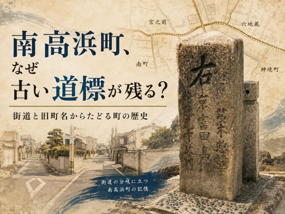 吹田市南高浜町に、なぜ江戸時代の道標が残っているのか。街道と旧町名からたどる町の記憶