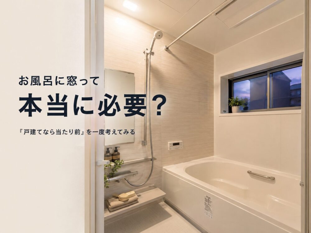お風呂に窓って本当に必要？新築で「当たり前」を一度考えてみる