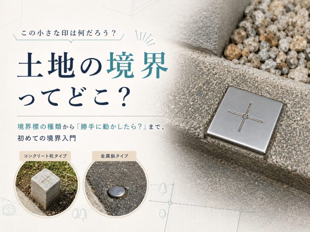 土地の境界ってどこ？境界標の種類から「勝手に動かしたら？」まで、初めての境界入門