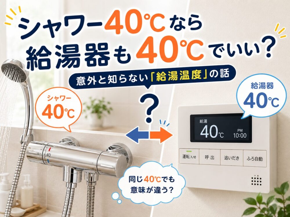 シャワーが40℃なら、給湯器も40℃でいい？ 実は違う「給湯温度」の話