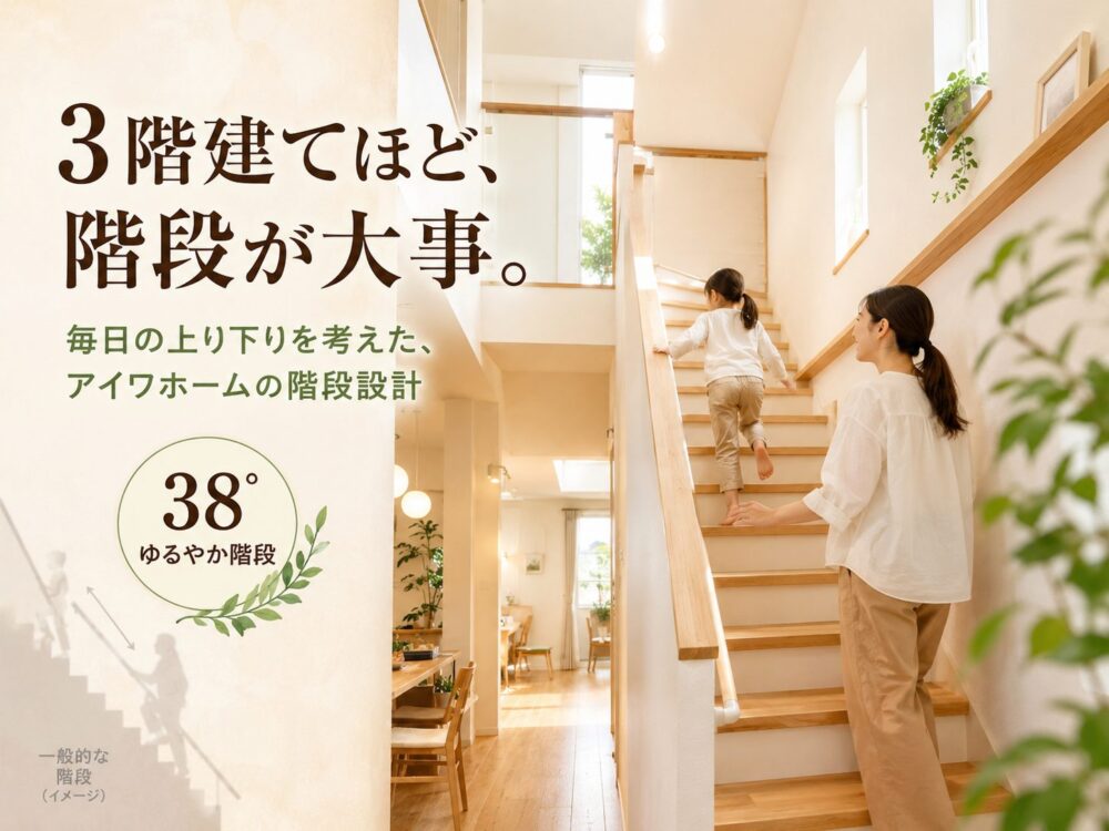 3階建てほど階段が大事。私たちが「緩やかな階段」にこだわる理由