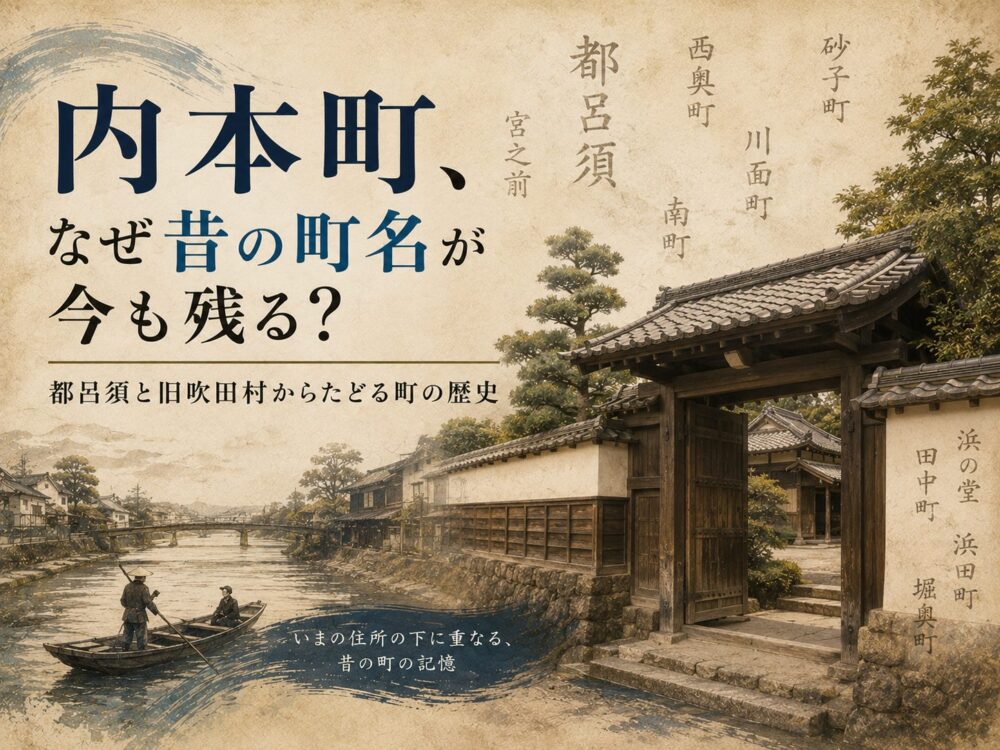 吹田市内本町、なぜ昔の町名が今も残る？「都呂須」と旧吹田村からたどる、この町の歴史