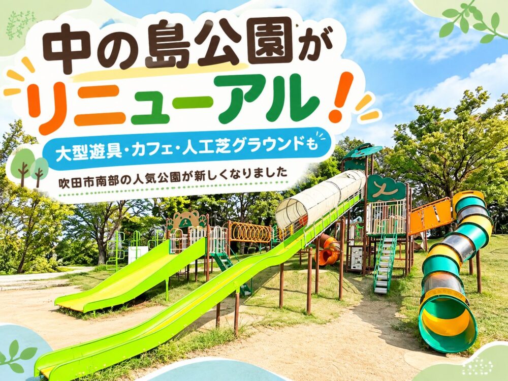 中の島公園がリニューアル。吹田南部の公園は何が変わった？