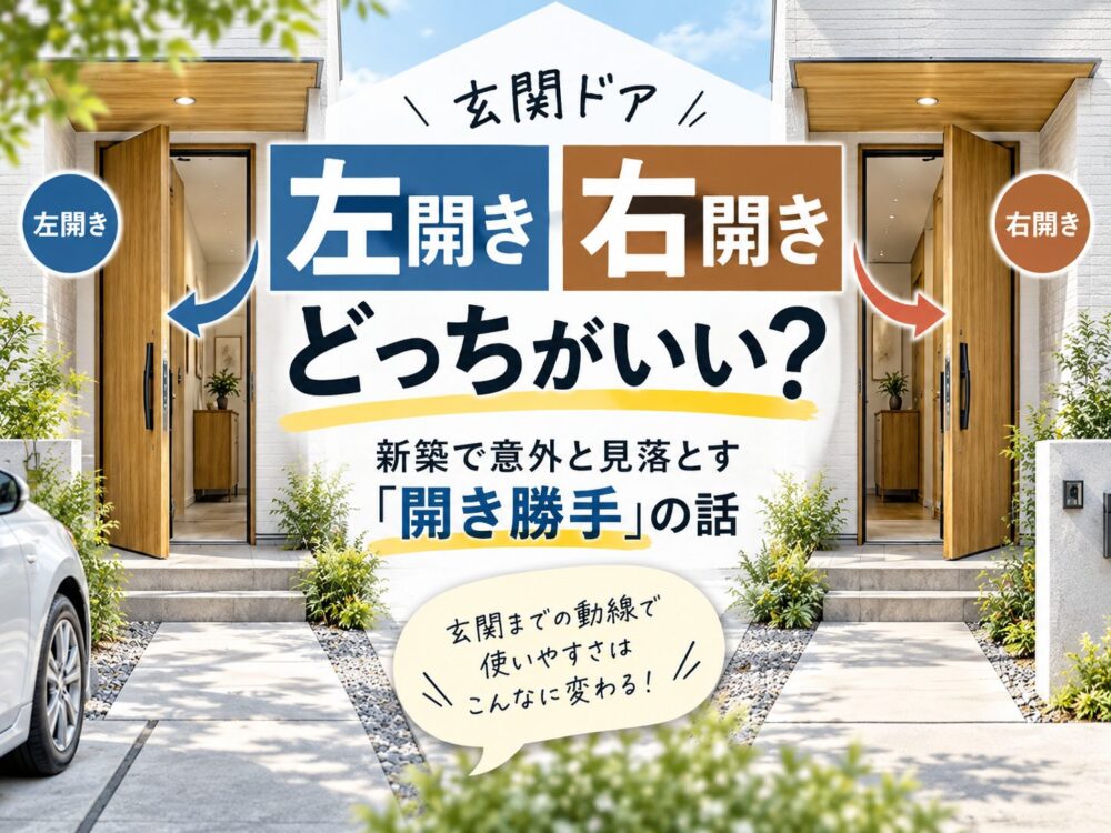 玄関ドア、右開き・左開きどっちがいい？新築で意外と見落とす「開き勝手」の話