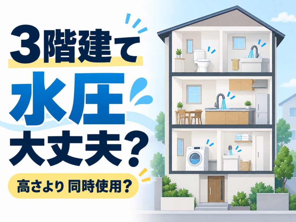 3階建てって水圧弱くならない？吹田市の戸建てで知っておきたい「水圧と同時使用」の話