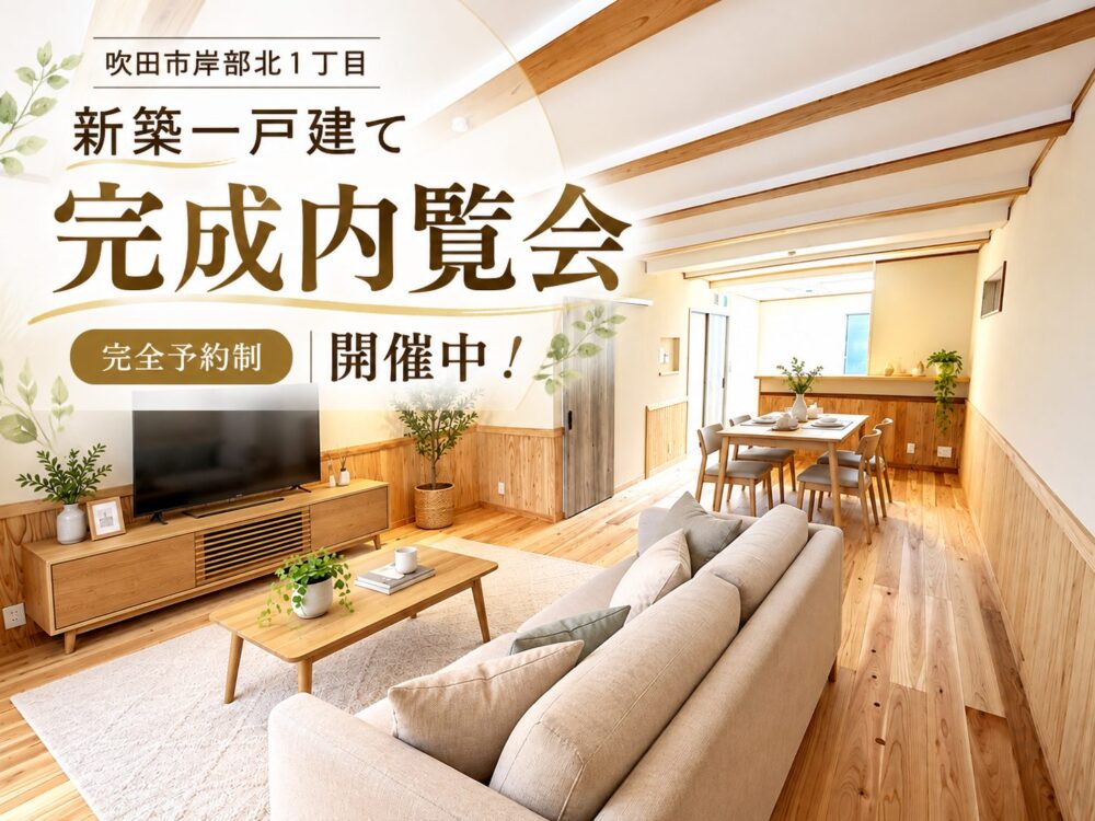 吹田市岸部北1丁目｜新築一戸建て 完成内覧会【完全予約制】